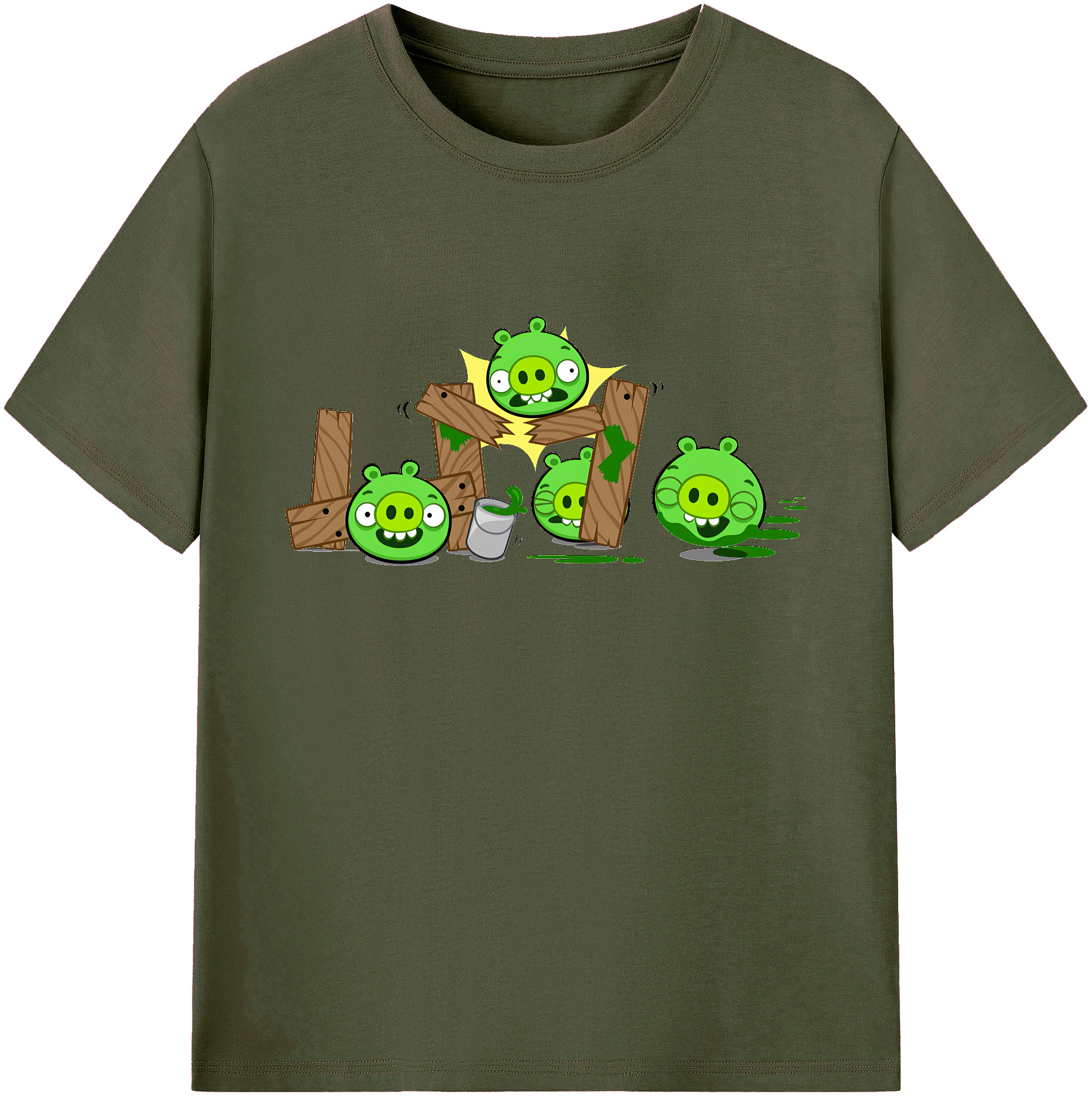 （画像用） Angry Birds アングリーバード 綿100％ メンズ半袖Tシャツ｜肌触りやわらか＆通気性